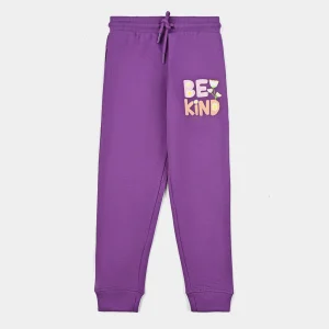 Purple Be Kind Graphic Fleece Joggers for Kids