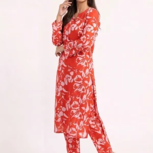 Gul-e-Bahar 2PC Women’s Summer Suit, Unstitched Shirt & Trouser, Digital Allover Print, Micro Polo Cotton