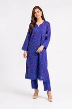 Red Heart Design 2PC Women’s Summer Suit, Unstitched Shirt & Trouser, Digital Allover Print, Micro Polo Cotton