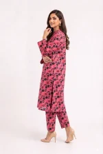 Rose Mallow Print 2PC Women’s Summer Suit, Unstitched Shirt & Trouser, Digital Allover Print, Micro Polo Cotton