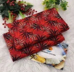 Tropical Leaf 2PC Women’s Summer Suit, Unstitched Shirt & Trouser, Digital Allover Print, Micro Polo Cotton