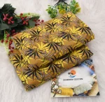 Tropical Palm Leaf Print 2PC Women’s Summer Suit, Unstitched Shirt & Trouser, Digital Allover Print, Micro Polo Cotton